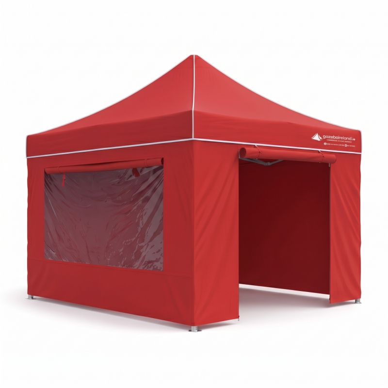 Aluminium 50 Pop-Up Gazebo — 3x3m · Red