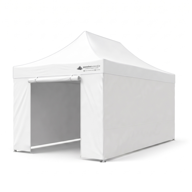 Aluminium 50 Pop-Up Gazebo — 3x4.5m · White