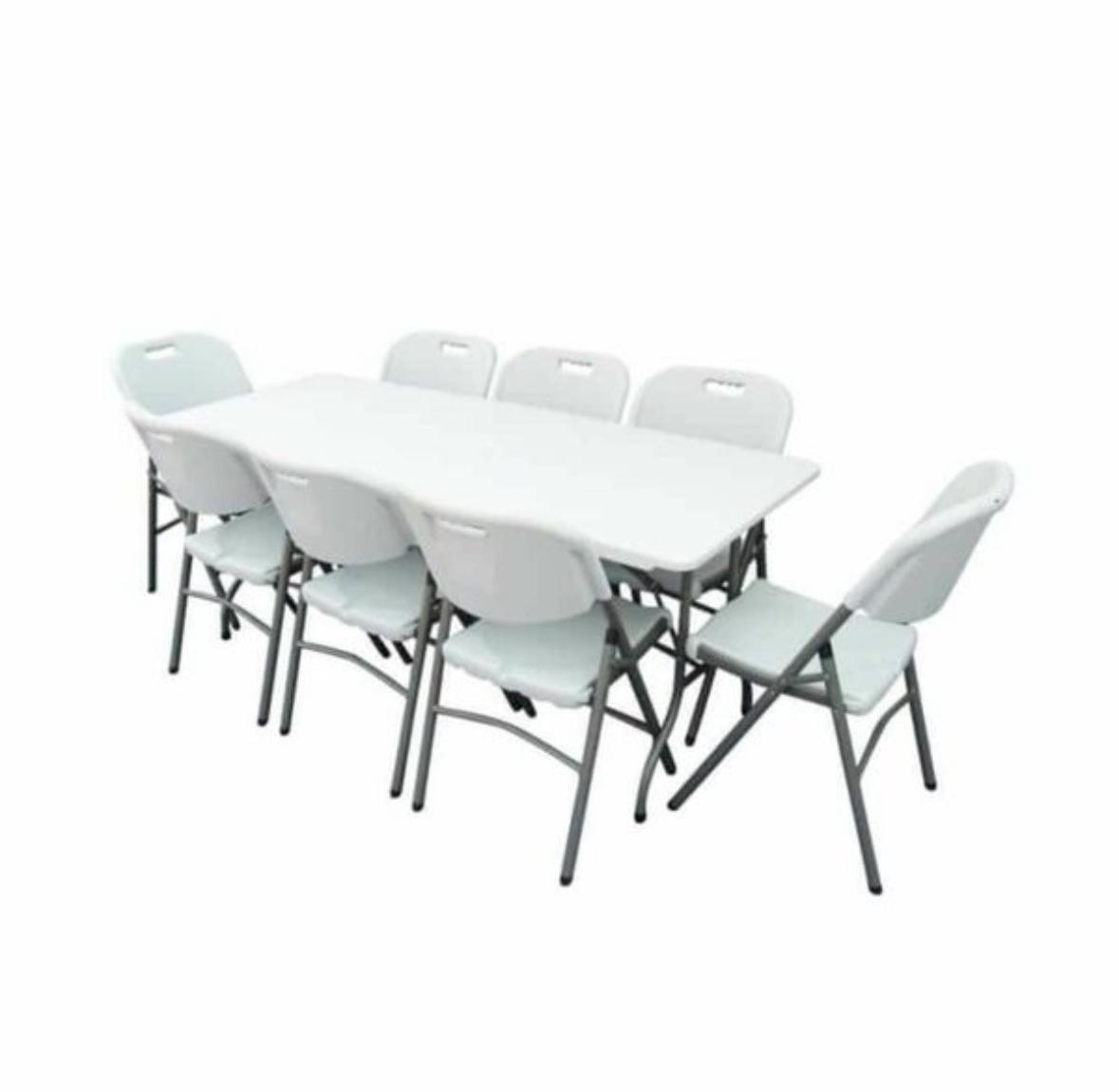 Folding Commercial Set (Table + 8 chairs)