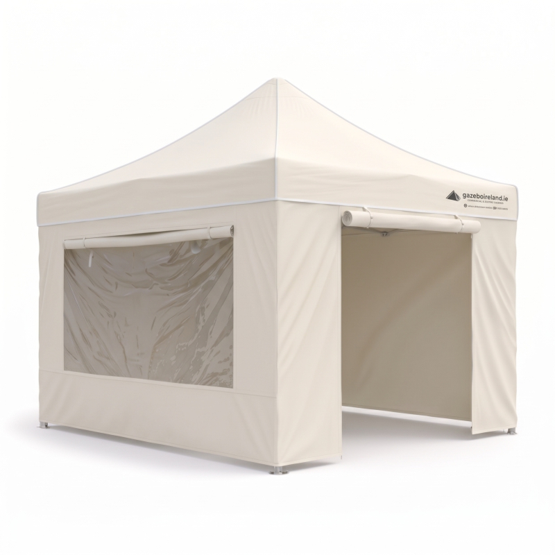 Aluminium 50 Pop-Up Gazebo — 3x3m · Cream/Beige
